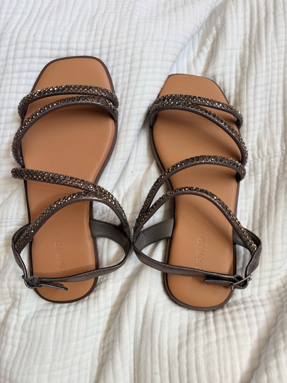 torrid Bronze Brown Strappy Sparkles Sandals